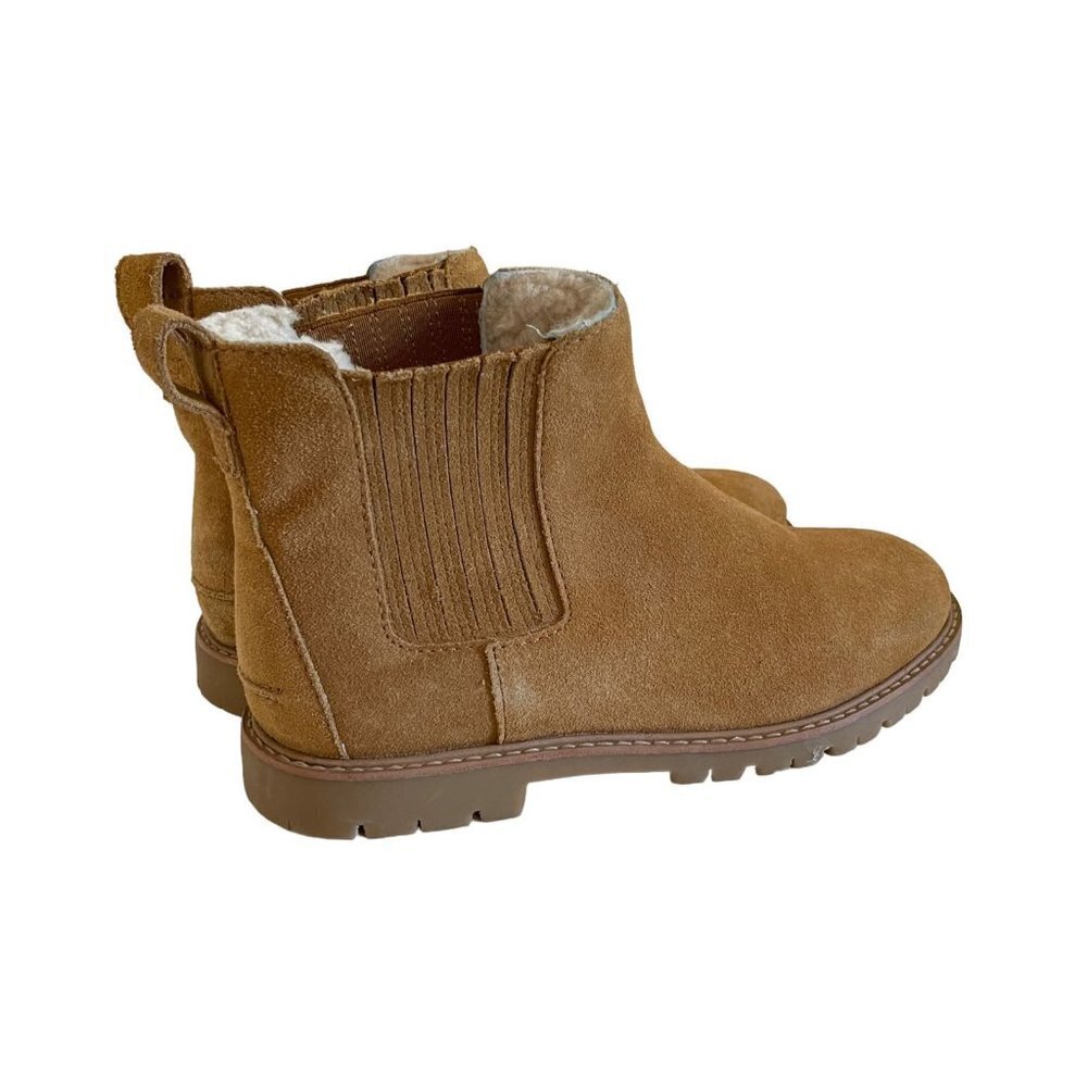Madewell Size 8.5 The Carlin Shearling Chelsea Boot Ankle Boot Suede Rugged - Picture 12 of 14